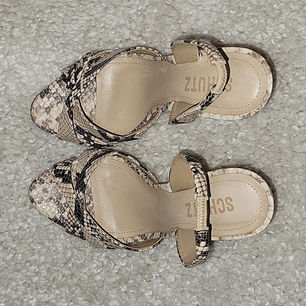 NEW KEEFA SCHUTZ snake Print Sling Back Heels Size 7 - Picture 10 of 16